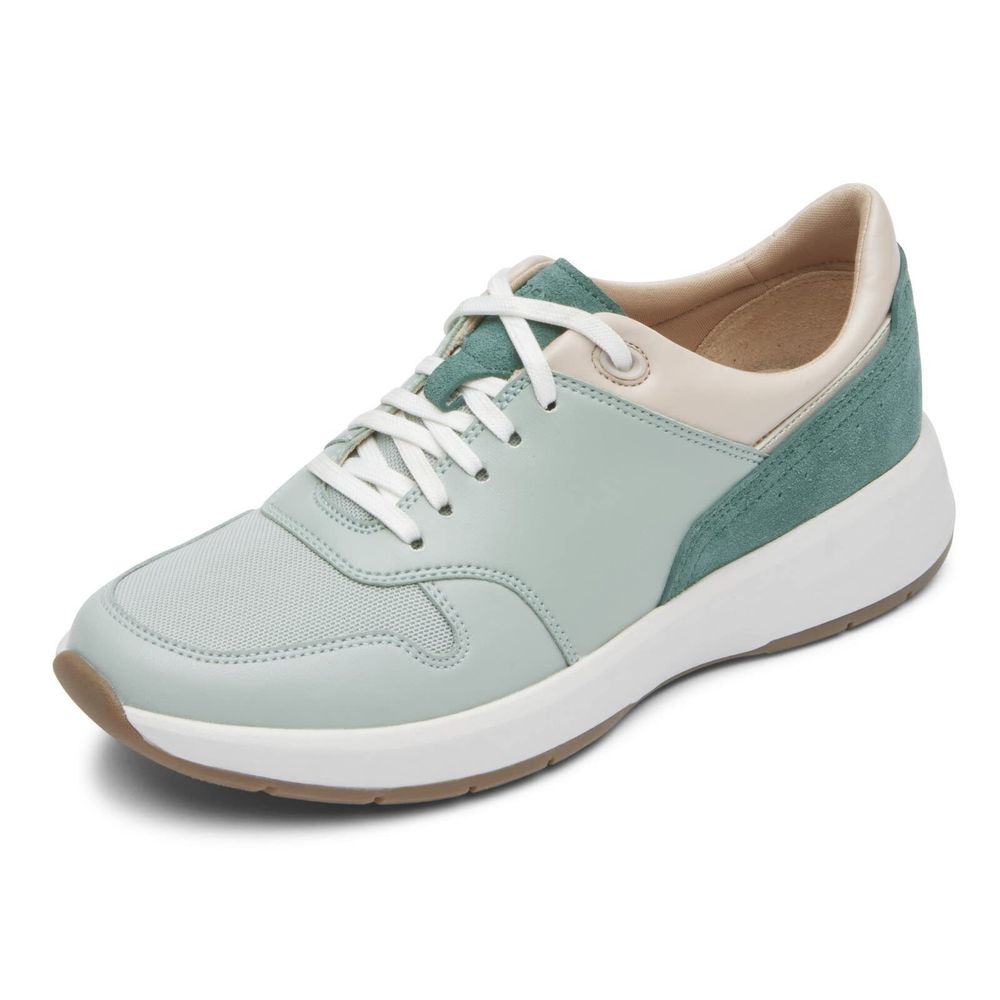 Rockport Women's Tru stride‎ Lace up Sneaker, Atlantic Leather Combo, 5